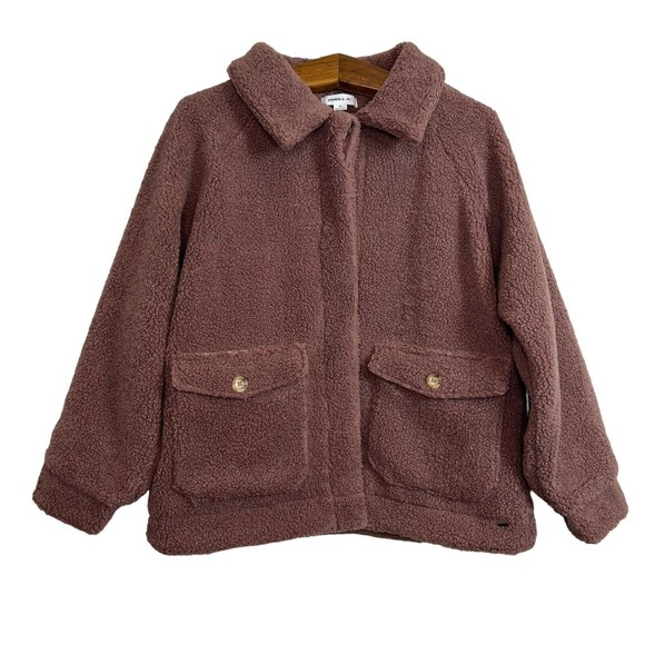 O'Neill Makenna Solid Pile Fleece Jacket Dusty Mauve NWT Size Medium - Picture 1 of 12